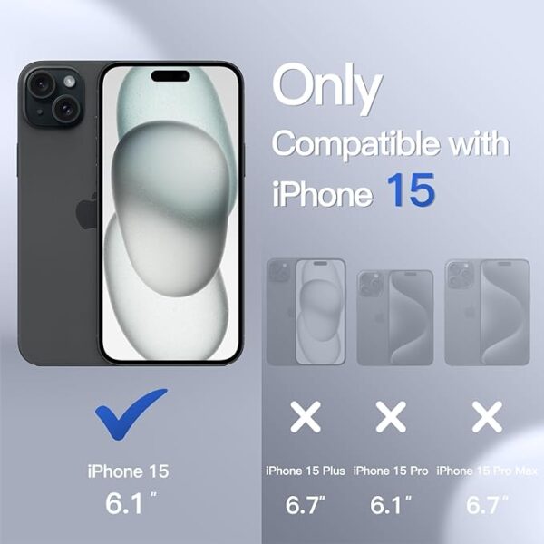 Matte Case for iPhone 15 6.1-Inch, Shockproof Military Grade Drop Protection - Image 4