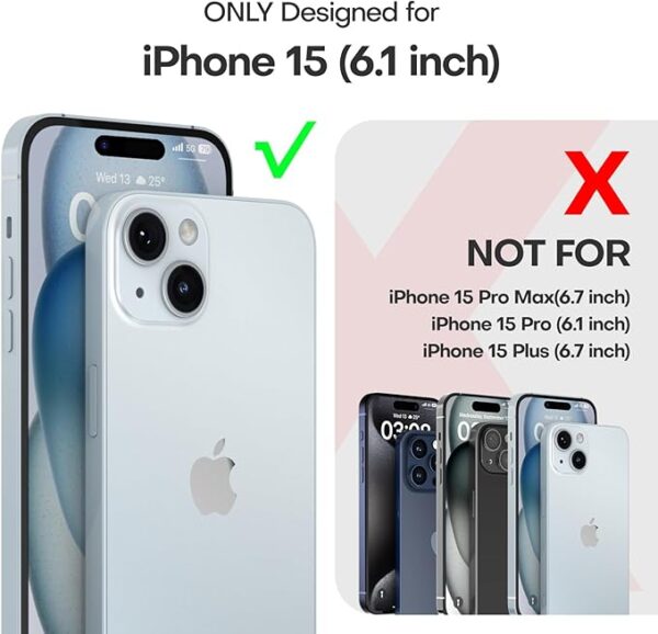 3 in 1 Clear for iPhone 15 Case, and 2X HD Screen Protector - Image 4