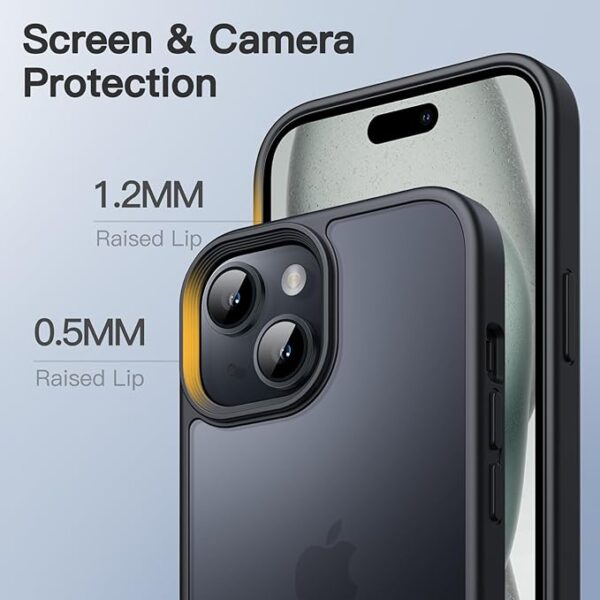 Matte Case for iPhone 15 6.1-Inch, Shockproof Military Grade Drop Protection - Image 2